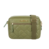 BOLSA MÉDIA EM COURO VERDE OLIVA COM MATELASSÊ
