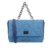 BOLSA GRANDE ALÇA CORRENTE JEANS INDIGO